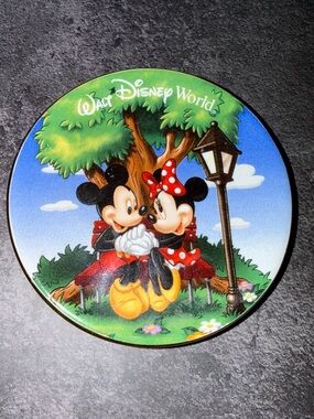 Vintage 2001 Disney World Ceramic Saucer with Disney Price Label